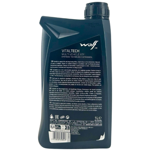 Getriebe&ouml;l Wolf Vitaltech Multi Vehicle ATF - 1 Liter Flasche 1051906