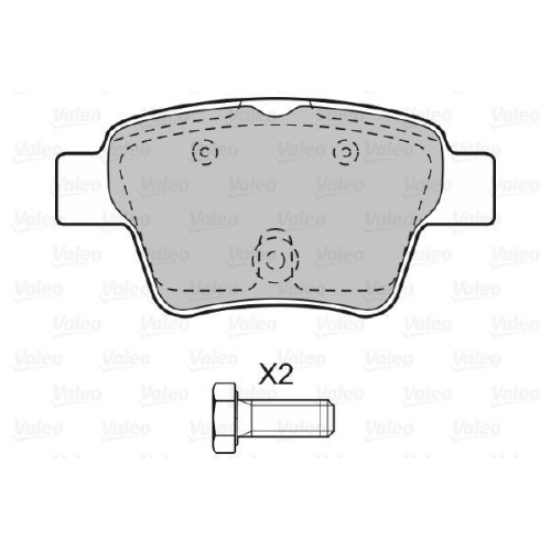 VALEO Bremsbelagsatz, Scheibenbremse 598702