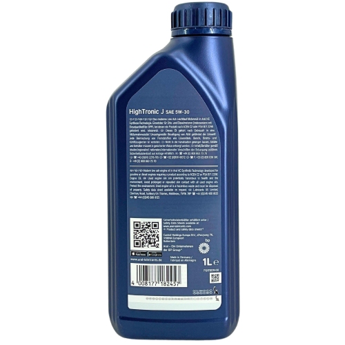 Motor&ouml;l Motoren&ouml;l Aral HighTronic J 5W-30 1 Liter Flasche 15F4BB