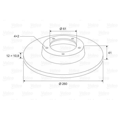 VALEO Bremsscheibe 186802