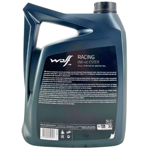 Motor&ouml;l Motoren&ouml;l Wolf Racing 0W-40 Ester 5 Liter Kanister 1050549