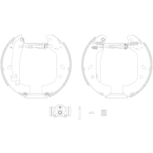 HELLA Bremsbackensatz Shoe Kit Pro 8DB 355 004-161