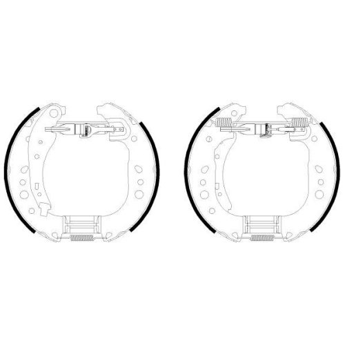 HELLA Bremsbackensatz Shoe Kit Pro 8DB 355 022-431
