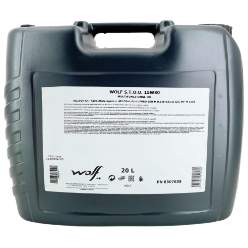 Motor&ouml;l Motoren&ouml;l Wolf STOU 15W-30 20 Liter Kanister 8307638