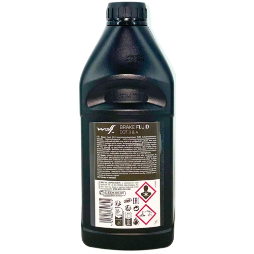 Wolf Bremsfl&uuml;ssigkeit Brake Fluid DOT 3 & 4 - 1 Liter Flasche 8307805