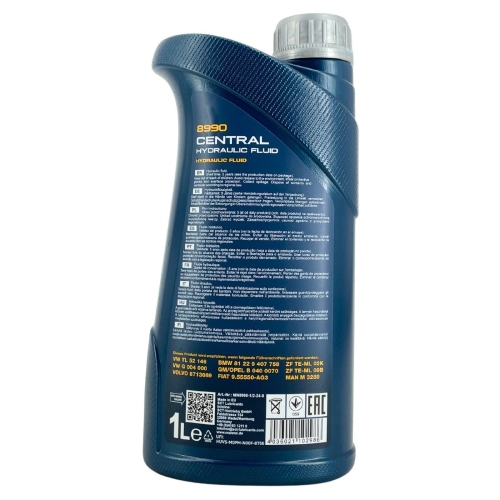 Mannol Central Hydraulic Fluid Hydraulik&ouml;l Servolenkungs&ouml;l 1 Liter MN8990-1