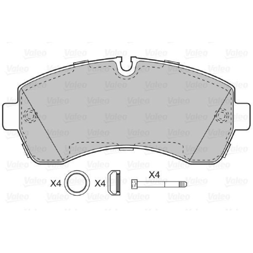 VALEO Bremsbelagsatz, Scheibenbremse 598881
