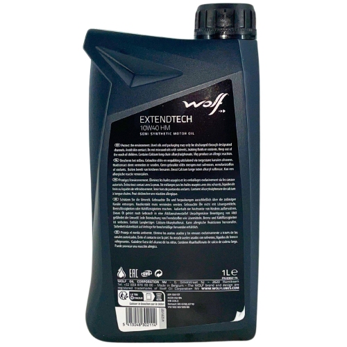 Motor&ouml;l Motoren&ouml;l Wolf ExtendTech 10W-40 HM 1 Liter Flasche 8302114