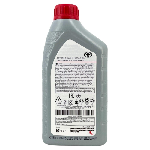Motor&ouml;l Motoren&ouml;l Toyota Advanced Fuel Economy Extra 0W-20 1 Liter 08880-86296