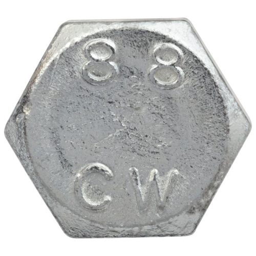 4x Gewindeschrauben 8.8 Sechskantkopf, verzinkt, DIN 931, mit Mutter VZ 14 X 120