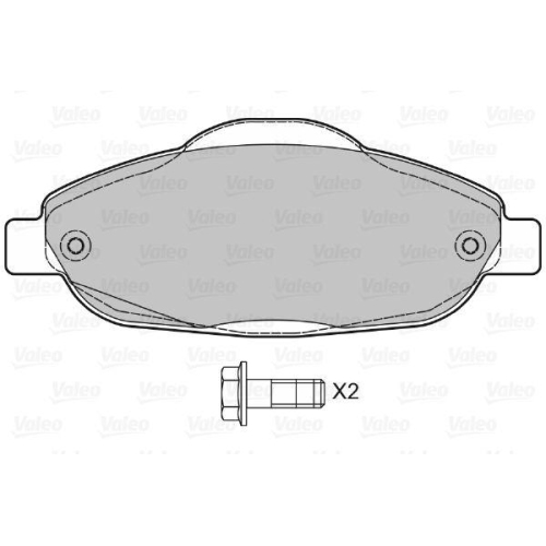 VALEO Bremsbelagsatz, Scheibenbremse 598927