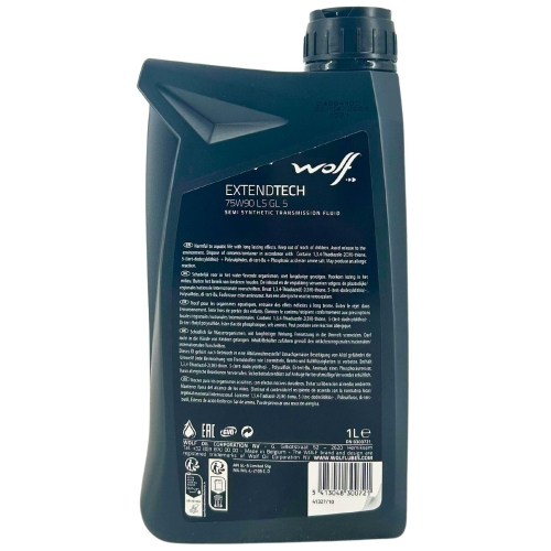 Getriebe&ouml;l Wolf ExtendTech 75W-90 LS GL 5 - 1 Liter Flasche 8300721