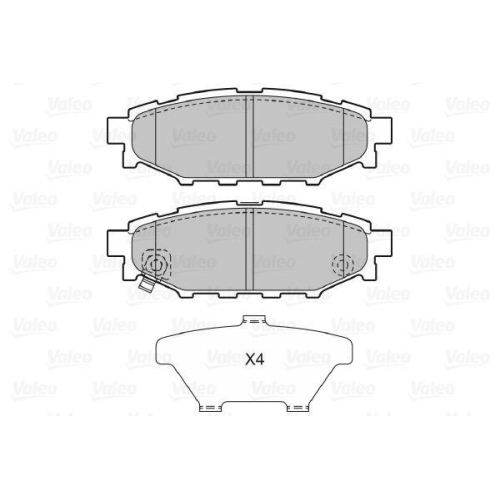 VALEO Bremsbelagsatz, Scheibenbremse 598929