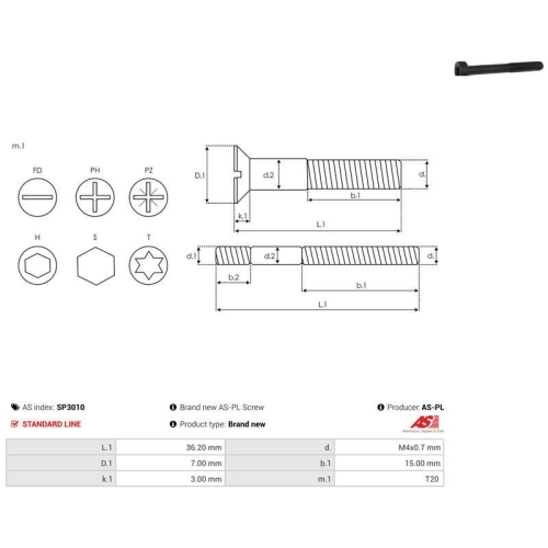 AS-PL Reparatursatz, Generator AS SP3010