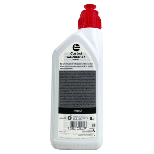 CASTROL Garden 4T 10W-30 1 Liter Motor&ouml;l &Ouml;l Motoren&ouml;l Garten Rasenm&auml;her 15F1BD