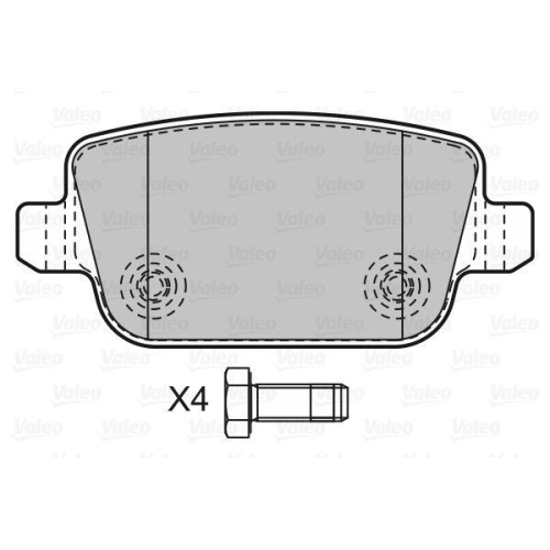 VALEO Bremsbelagsatz, Scheibenbremse 598935