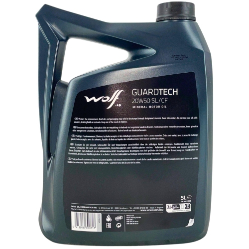 Motor&ouml;l Motoren&ouml;l Wolf GuardTech 20W-50 SL/CF 5 Liter Kanister 8300813