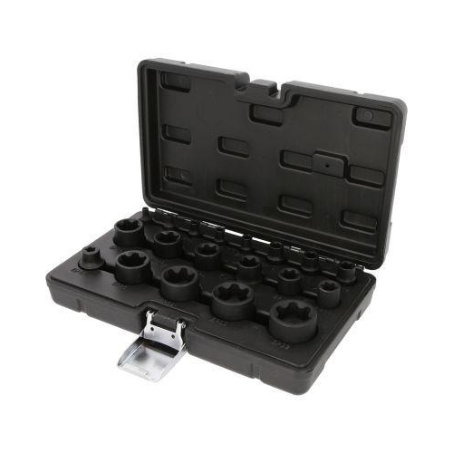 1/4 Zoll+3/8 Zoll+1/2 Zoll Torx Kraft-Steckschl&uuml;ssel-Satz 19-tlg KS TOOLS