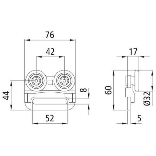 Edscha Seitenplanenroller BG mit Schutzclip, TIR Suer 660085800