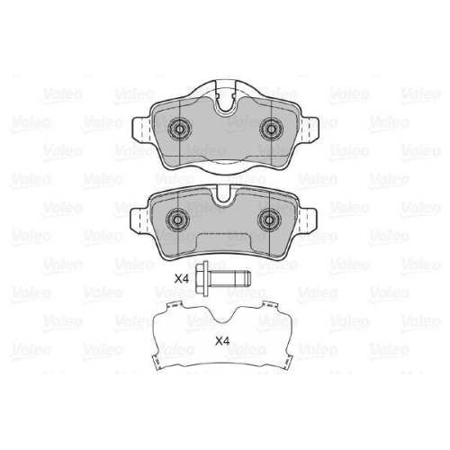 VALEO Bremsbelagsatz, Scheibenbremse 601041
