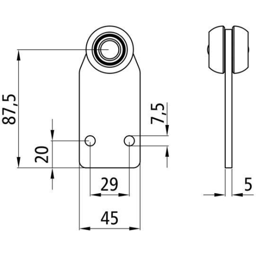Edscha Planenroller gerade, Standard, Stahl verzinkt Suer 660830060