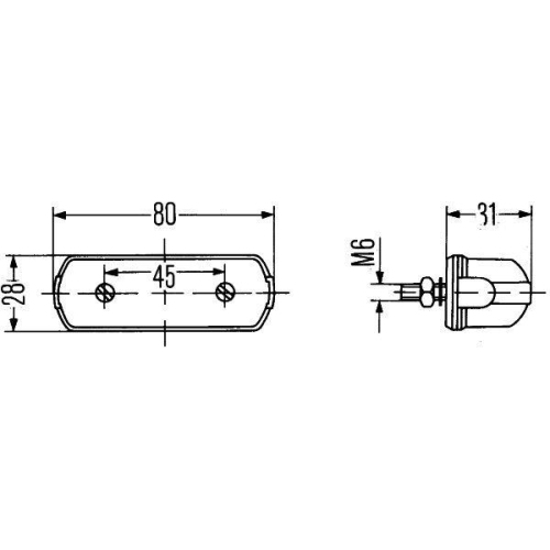 HELLA Kennzeichenleuchte 2KA 001 389-107