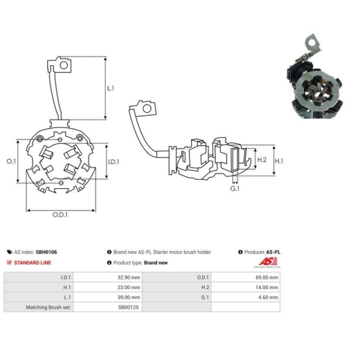 AS-PL Halter, Kohleb&uuml;rsten AS SBH0106
