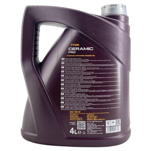 Motor&ouml;l Motoren&ouml;l Mannol Ceramic Pro 10W-40 4 Liter Kanister MN7726-4