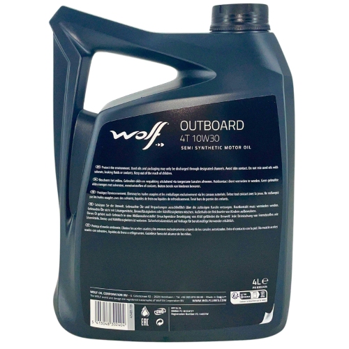 Motor&ouml;l Wolf Outboard 4T 10W-30 4 Takt Marine Schifff Boot 4 Liter 8302404