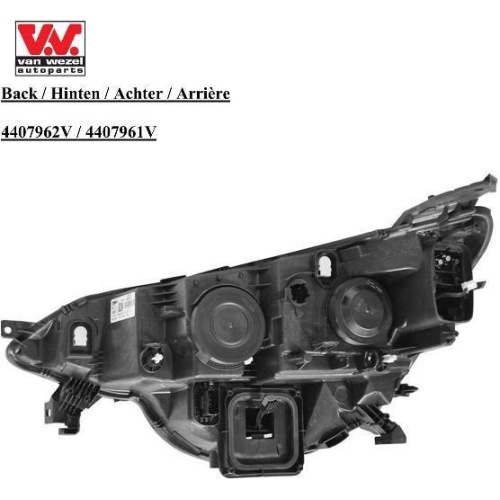 VAN WEZEL Hauptscheinwerfer 4407962