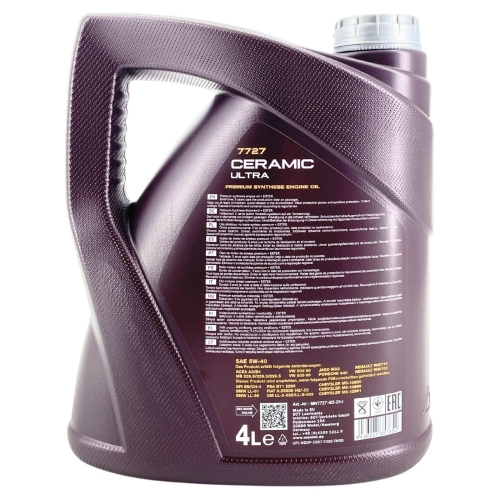 Motor&ouml;l Motoren&ouml;l Mannol Ceramic Ultra 5W-40 4 Liter Kanister MN7727-4