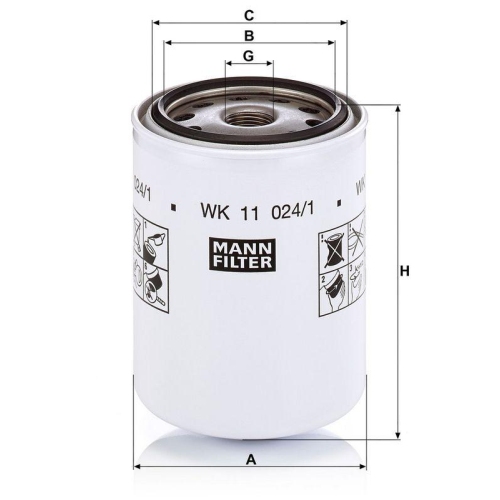 MANN-FILTER Kraftstofffilter WK 11 024/1