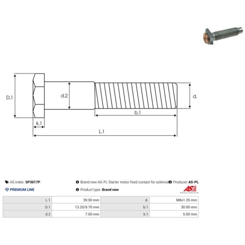 AS-PL Reparatursatz, Starter AS SP3017P