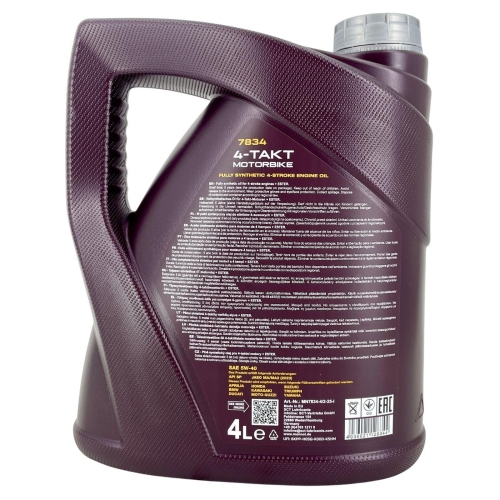 Motor&ouml;l Motoren&ouml;l Mannol 4-Takt Motorrad Motorbike 5W-40 4 Liter MN7834-4