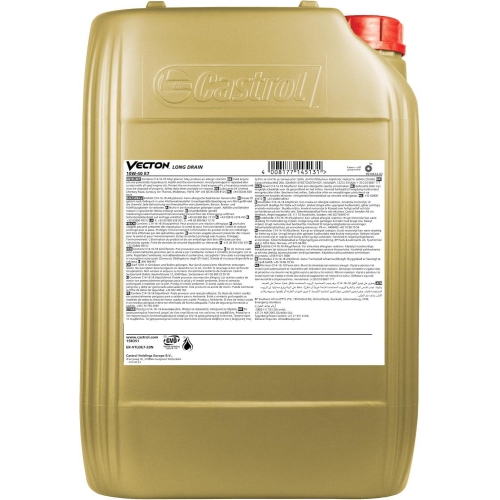 CASTROL Vecton Long Drain 10W-40 E7 LKW-Motorenöl Scania LDF-3, 20 Liter 15B351