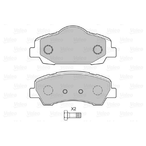 VALEO Bremsbelagsatz, Scheibenbremse 601371