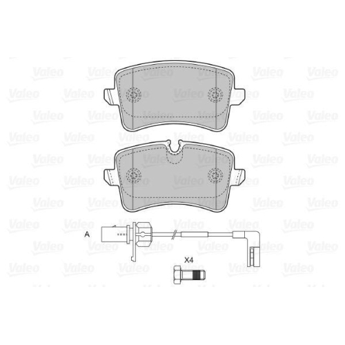 VALEO Bremsbelagsatz, Scheibenbremse 601378