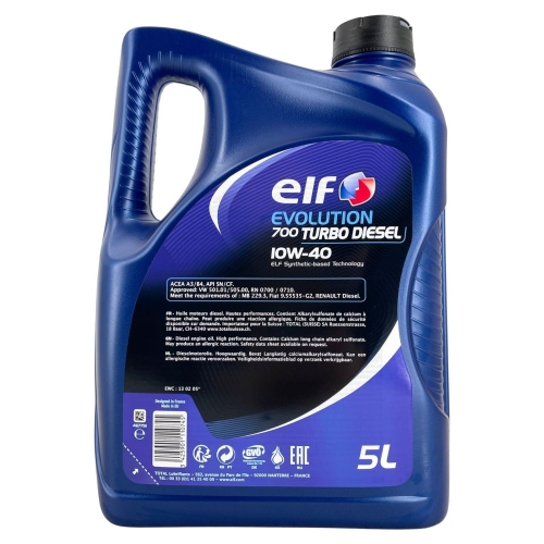 Motor&ouml;l Motoren&ouml;l Elf Evolution 700 Turbo Diesel 10W-40 5 Liter Kanister 214121