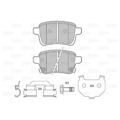 VALEO Bremsbelagsatz, Scheibenbremse 601478