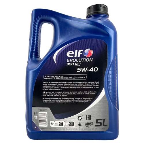 Motor&ouml;l Motoren&ouml;l Elf Evolution 900 NF 5W-40 - 5 Liter Kanister 213908