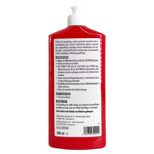 SONAX Auto Politur, 500 ml 03002000