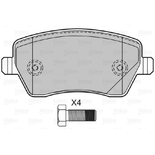 VALEO Bremsbelagsatz, Scheibenbremse 601641