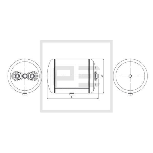 PE Automotive Luftbehälter, Druckluftanlage 016.374-80A