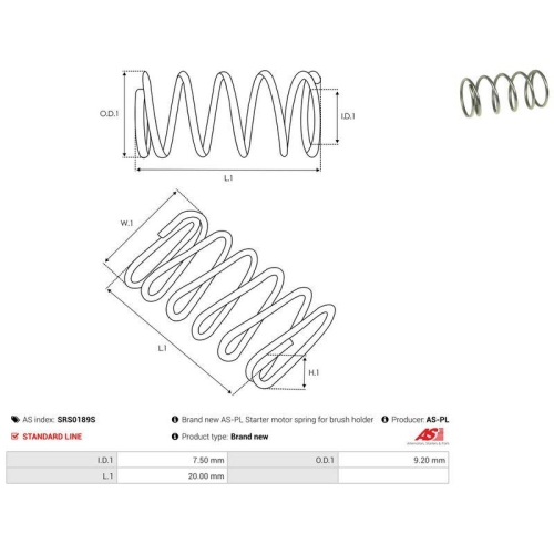 AS-PL Reparatursatz, Starter AS SRS0189S
