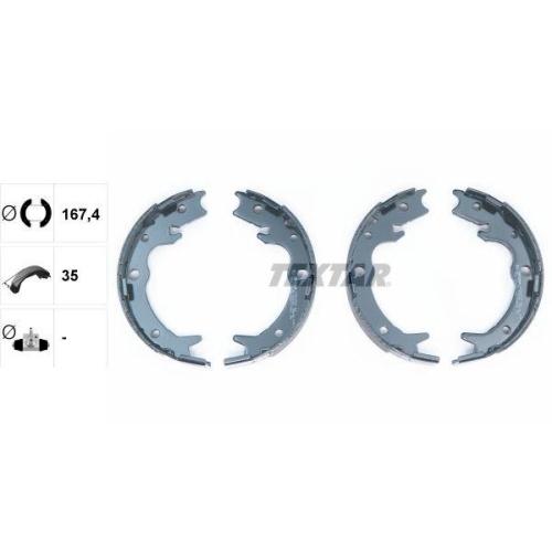 TEXTAR Bremsbackensatz, Feststellbremse 91062800