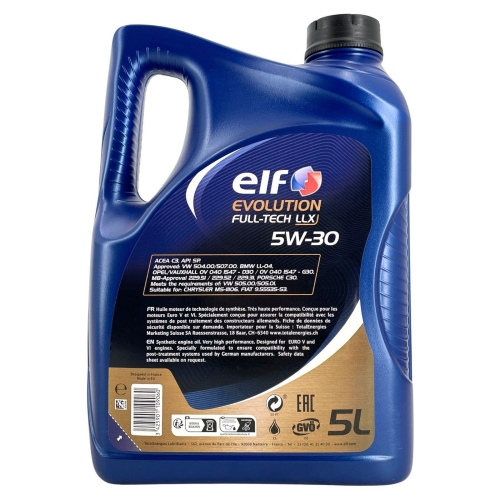 Motor&ouml;l Motoren&ouml;l Elf Evolution Fulltech LLX 5W-30 - 5 Liter Kanister 213920