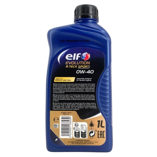 Motor&ouml;l Motoren&ouml;l Elf Evolution R-Tech Sport 0W-40 - 1 Liter Flasche 217623