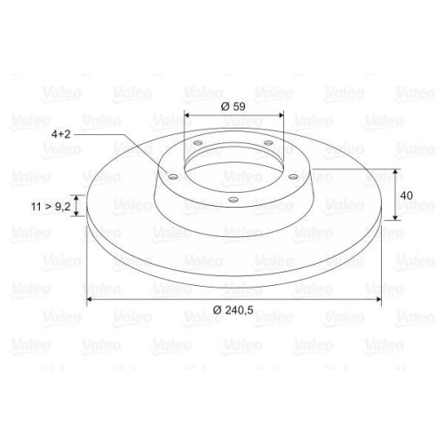 VALEO Bremsscheibe 186406