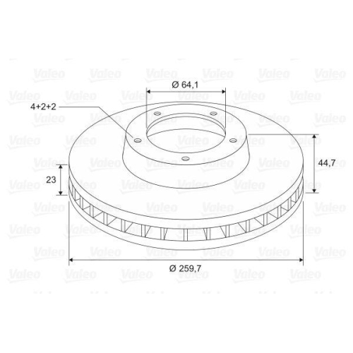 VALEO Bremsscheibe 197619