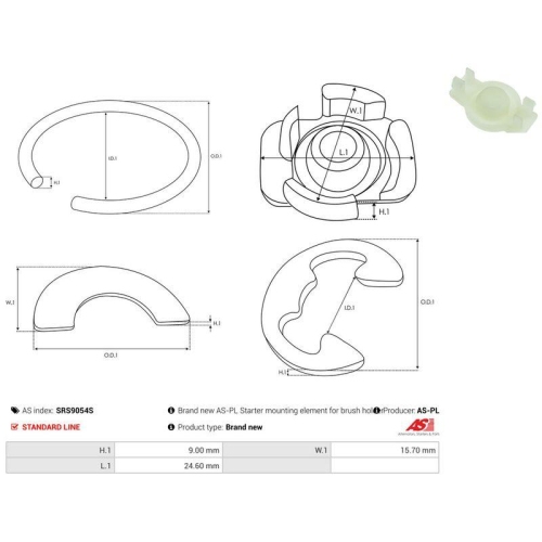 AS-PL Reparatursatz, Starter AS SRS9054S